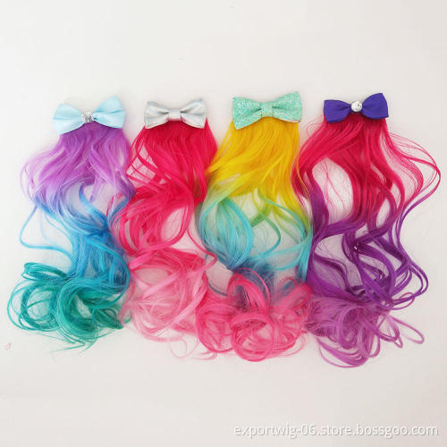 Decorative Hair Clip Unicorn Horn Girls Clip Hair Extensions For Kids Hair Accessories
